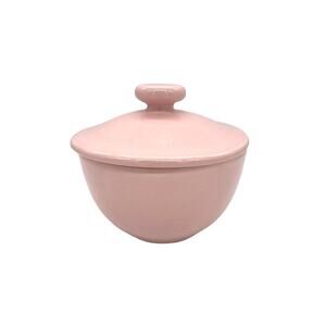 Sado International Pink Sugar Bowl w/ Lid Made in Portugal